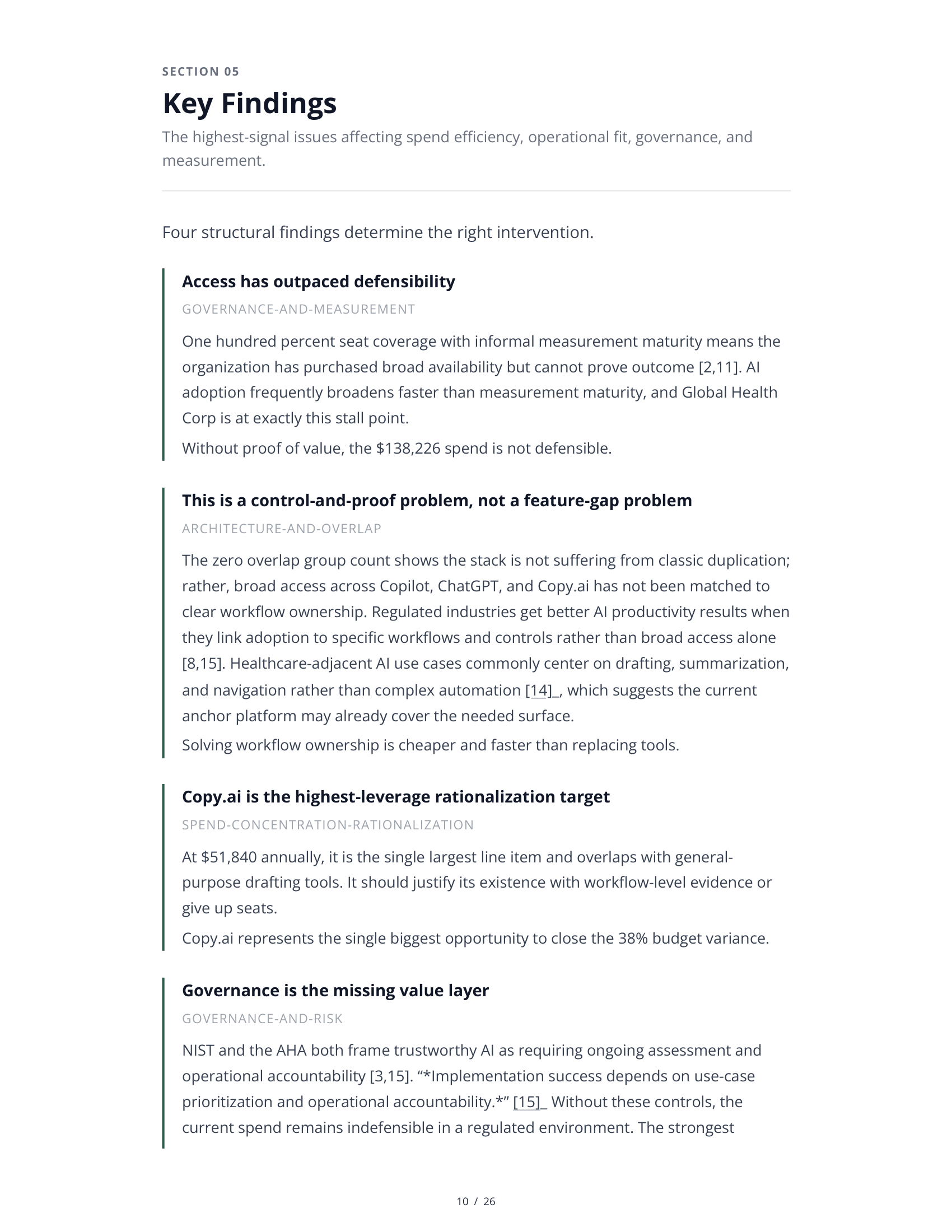 Sample AI Stack Audit — Page 10