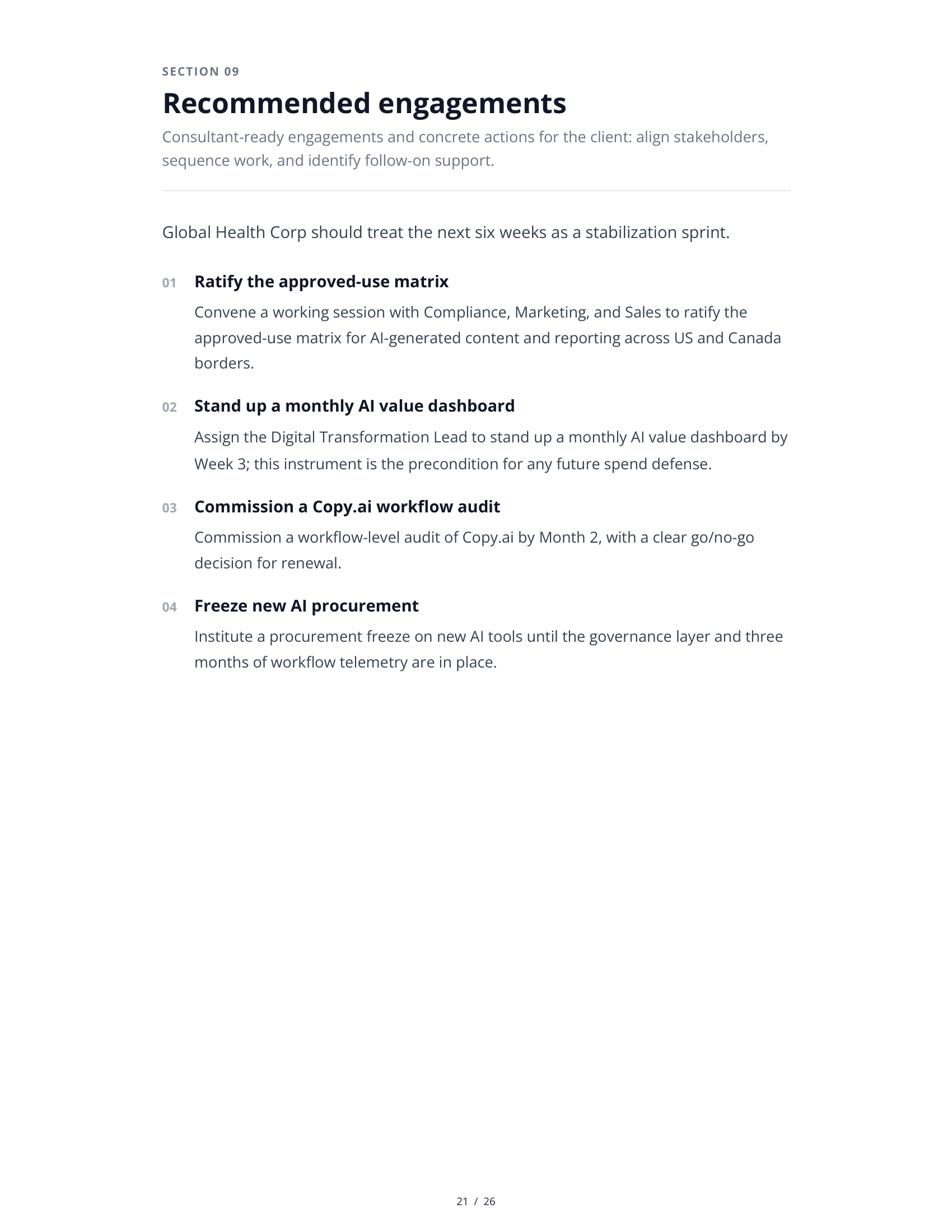 Sample AI Stack Audit — Page 21