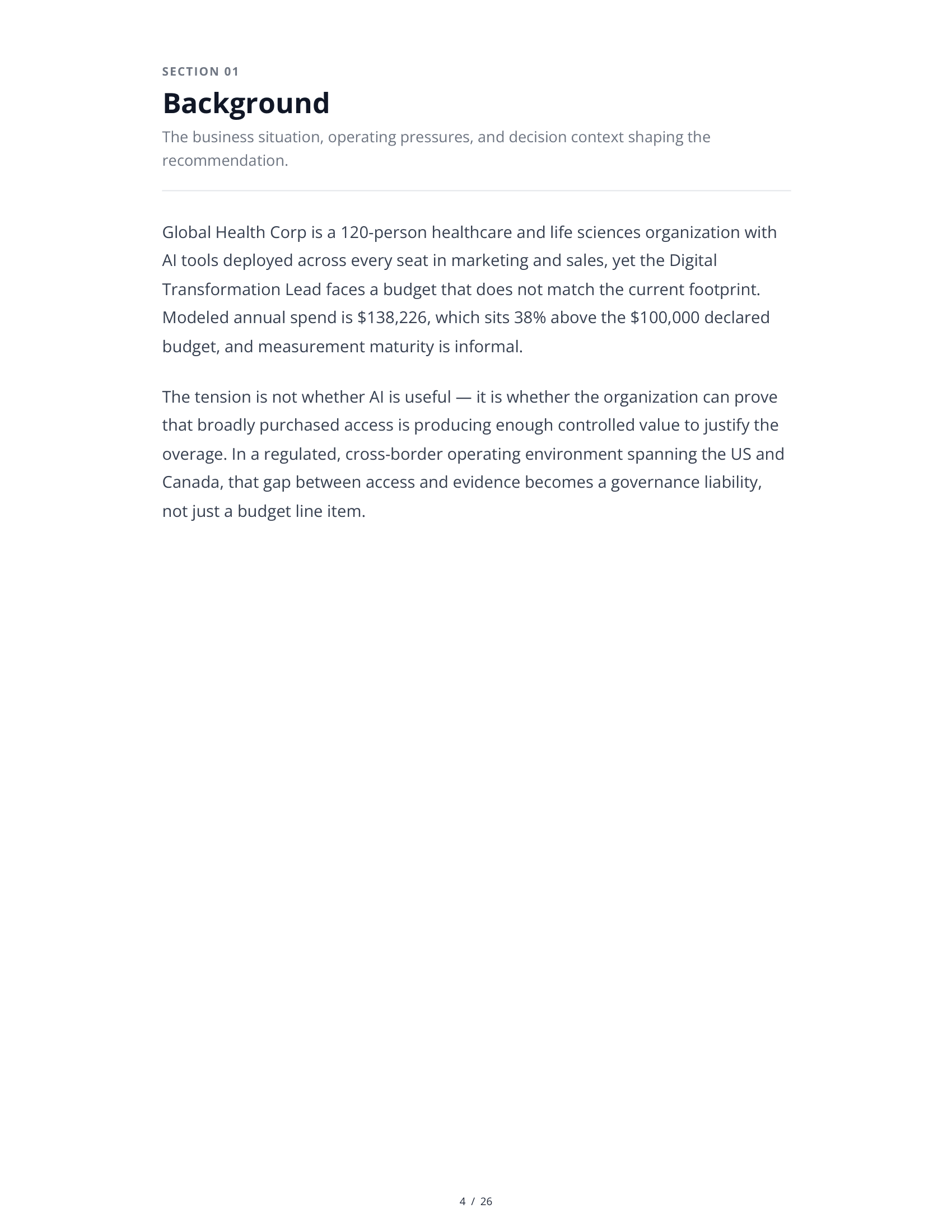 Sample AI Stack Audit — Page 4