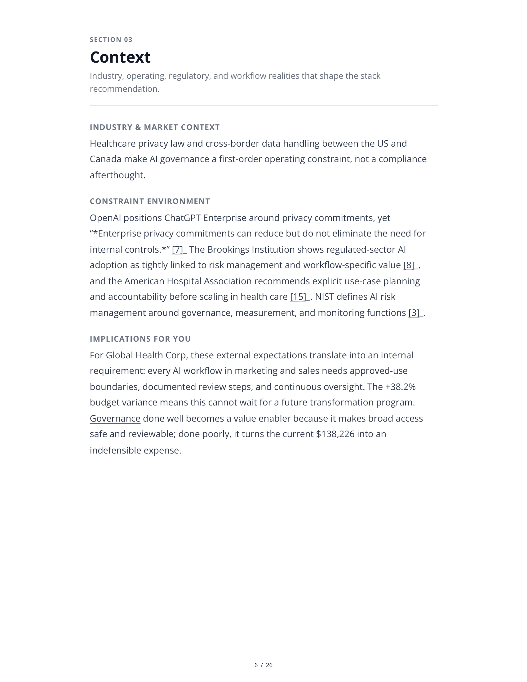 Sample AI Stack Audit — Page 6